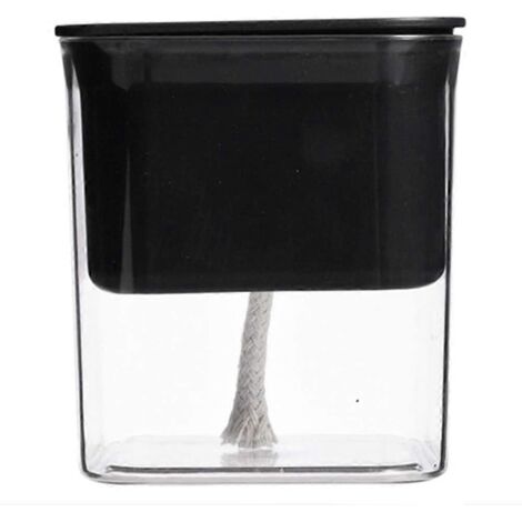 Pot de fleurs à 2 niveaux avec réservoir d'eau intégré, pratique pour l'arrosage et la décoration intérieure (noir)