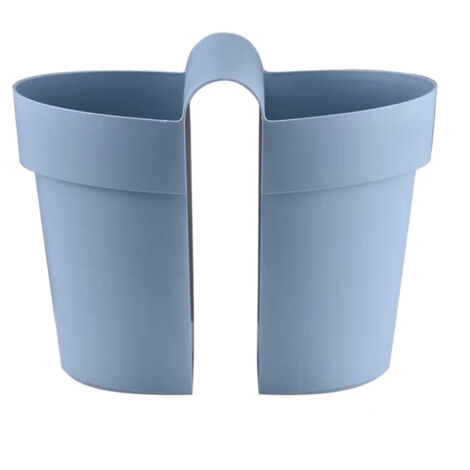 Pot de Fleurs à Cheval pour Balcon  Pot pour Succulentes Résine avec Trou d'Évacuation  Bleu Ciel  33 x 22.5cm  220g