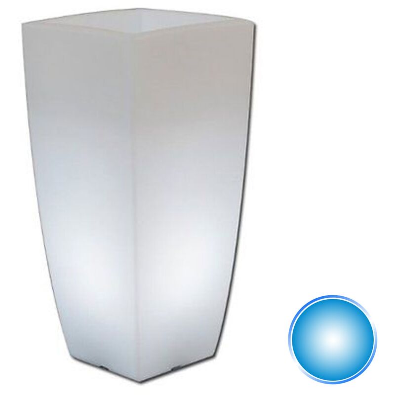Idralite - Pot lumineux carré mod. Agave 40x40 cm h 70 avec lampe azure Idralite - Pot lumineux carré mod. Agave 40x40 cm h 70 avec lampe azure