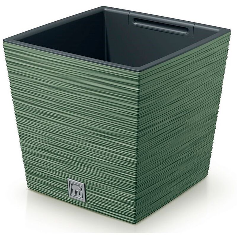 Pot de fleurs avec reserve d´eau 14 l Vert - furu