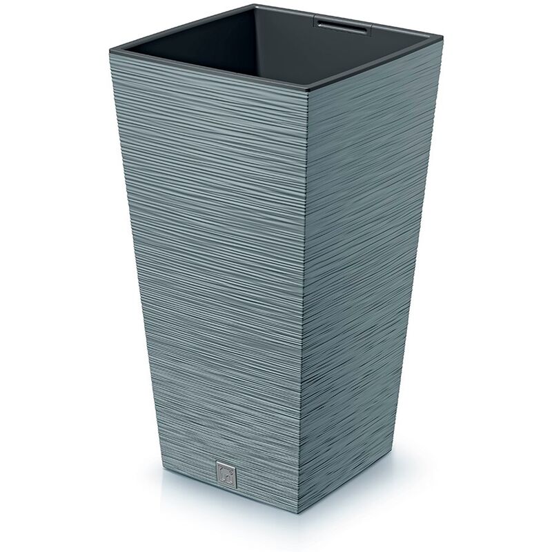 Prosperplast - Pot de fleurs avec reserve d´eau 24x24x45cm gris galet - furu