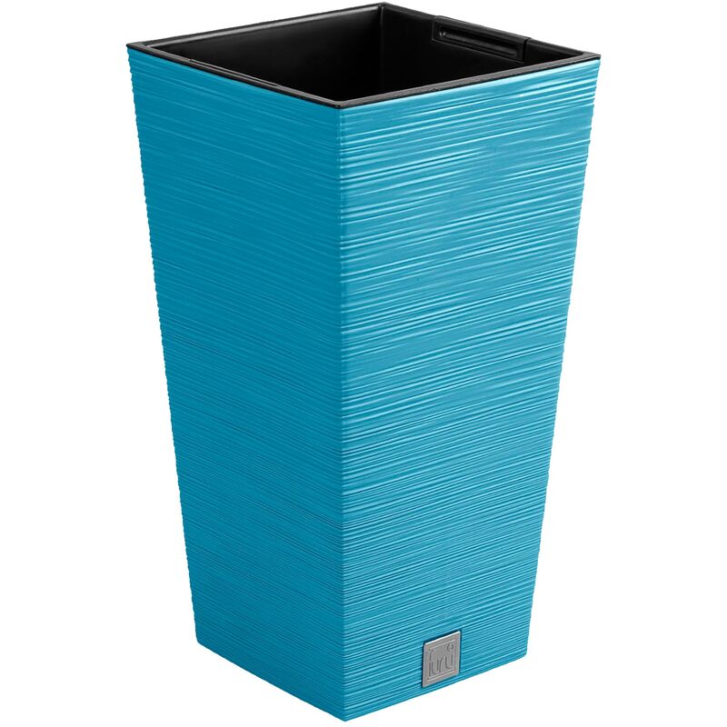 Pot de fleurs avec reserve d´eau 20x20x38cm bleu - furu