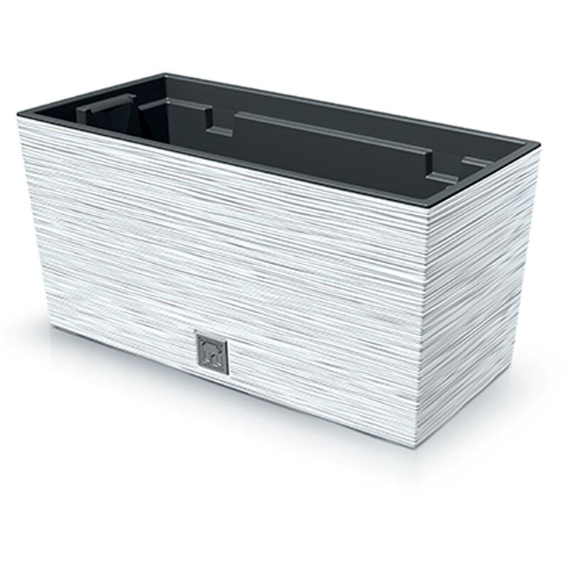 Pot de fleurs avec reserve d´eau 8 l blanc - furu