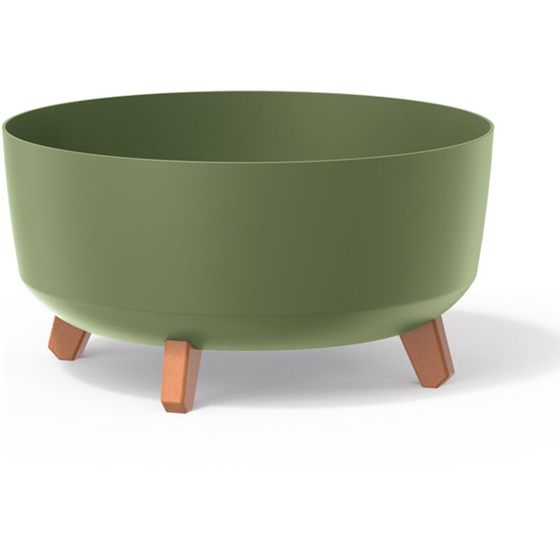 Prosperplast - Pot de fleur rond Gracia Ø38x19,5 cm Plastique Vert terre 14,3L