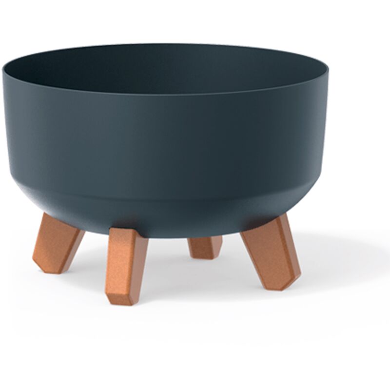 Prosperplast - Pot de fleurs bas 3,8L avec pieds amovibles et insert 235 mm, anthracite - Anthracite