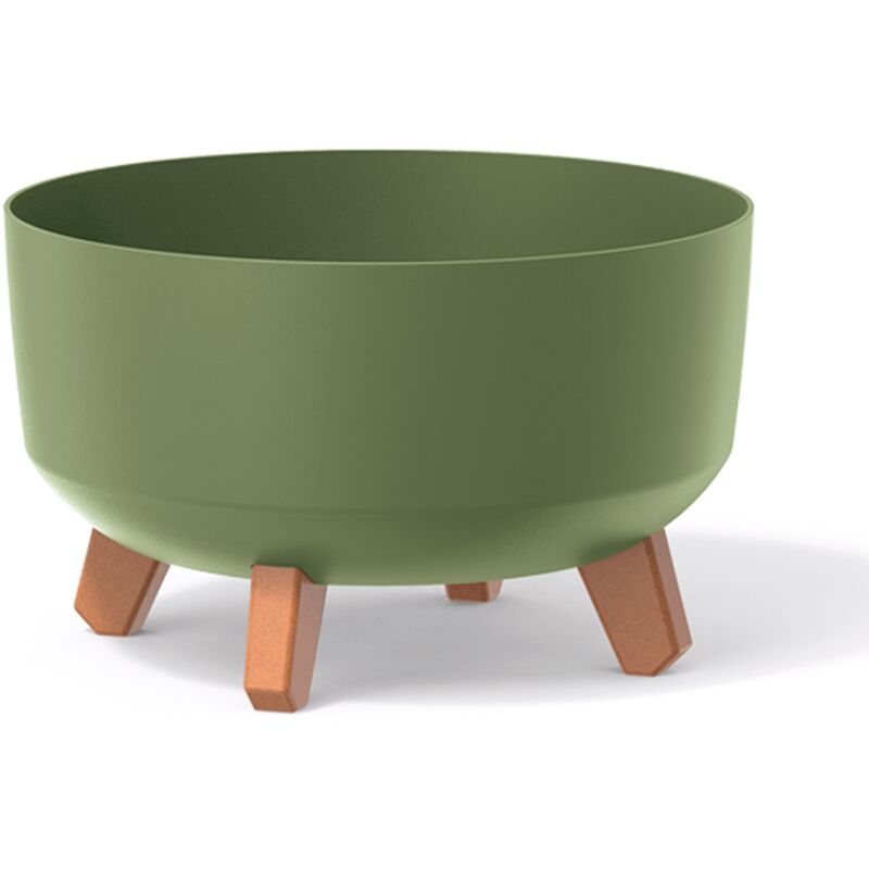 Prosperplast - Cache-pot vert Earth, sans réservoir, collection gracia, 23,5 x 23,5 x 15,5 cm, contenance 3,8 l.