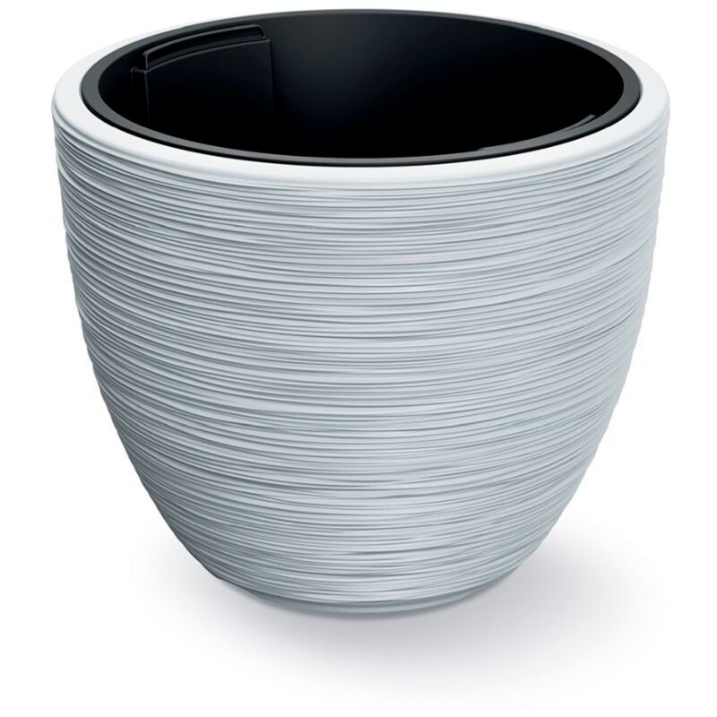 Pot de Fleurs Blanc avec réservoir Collection Furu 39 x 39 x 32 cm, capacité 30 l. - Blanc