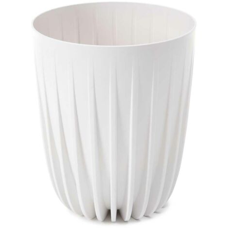 Pot de fleurs blanc éco-responsable et recyclé