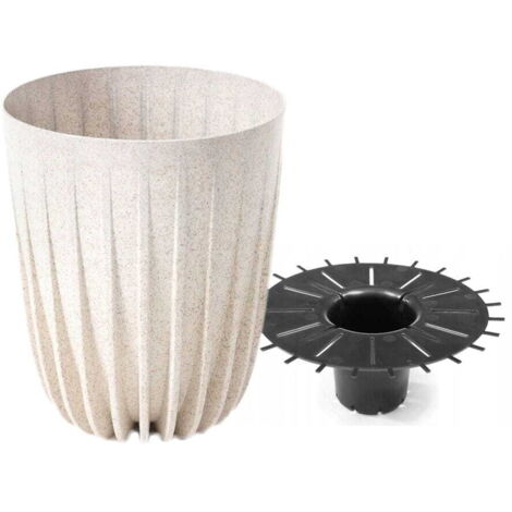 Pot de fleurs blanc Mira Eko avec insert 19 cm