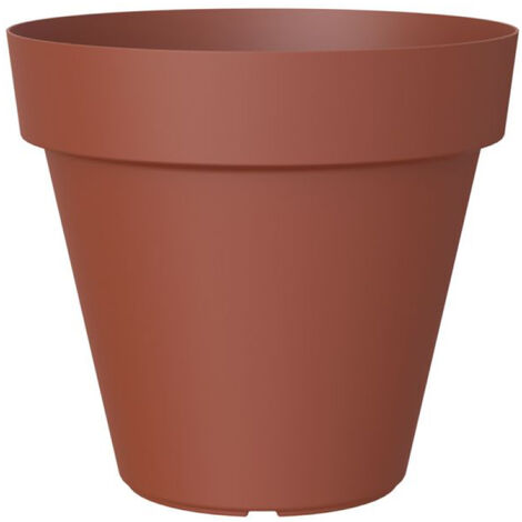 Pot de fleurs Capri Ø30 cm en plastique – Résistant aux UV et au gel – Esthétique terre cuite – Pour intérieur et extérieur – Artevasi