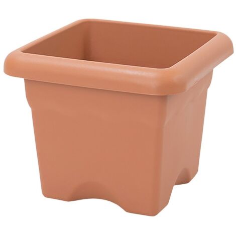 POT DE FLEURS CARRÉ 33X33CM - TERRACOTA