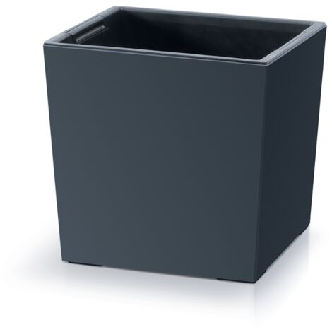 Pot de fleurs carré bas URBI DURS300L  Anthracite