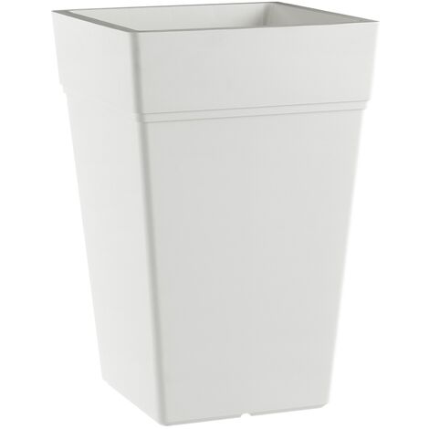 Pot de Fleurs Carré Blanc 38x38 CM h 65 mod. Stalk