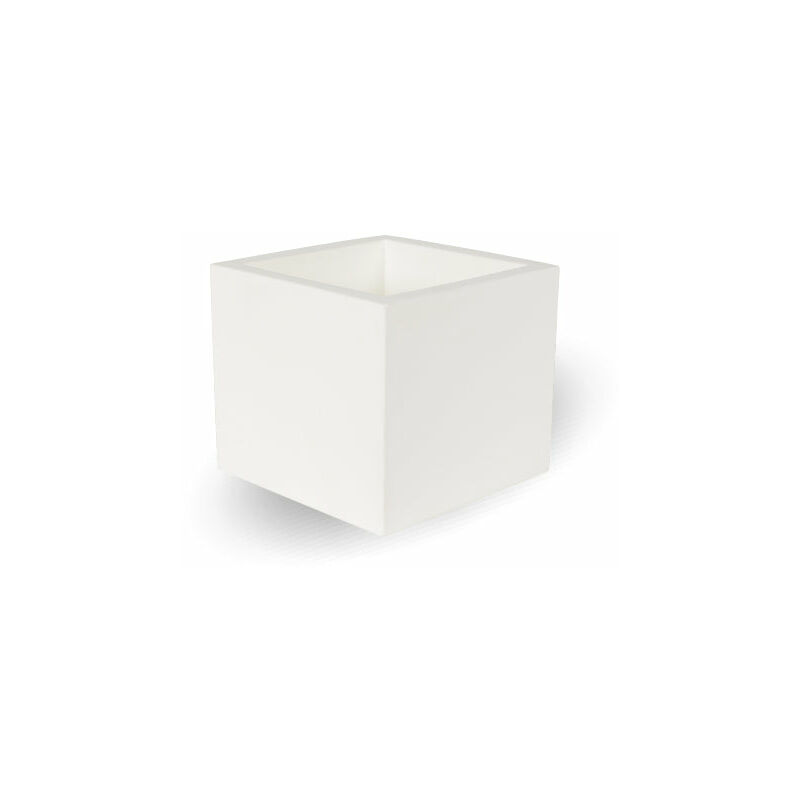 Moovere - Pot de fleurs carré en couleur opaque 50 Blanc