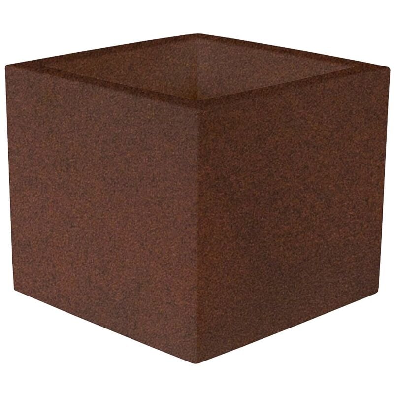 NARCISO 50 Jardinière carrée d'intérieur et d'extérieur pour plantes et fleurs Très résistante au passage du temps. Fabriqué en Polyéthylène en