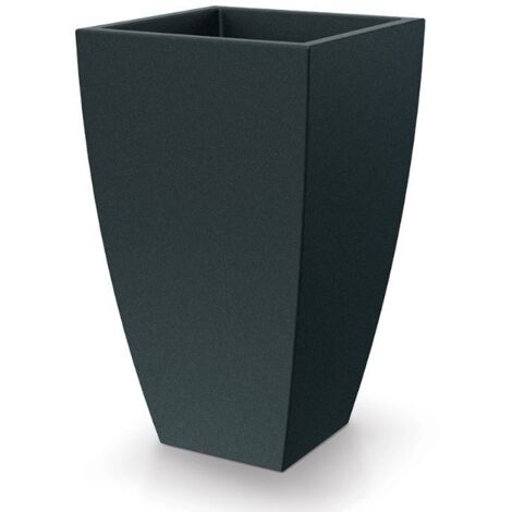 Pot de Fleurs Carré TM40-109GR - Charbon - Design Moderne - Résistant aux Intempéries