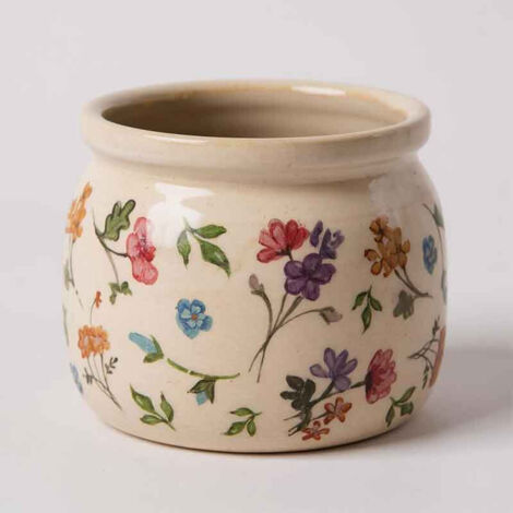 Pot de fleurs coloré céramique 12x12x10cm