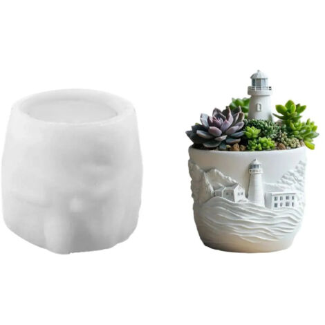 Pot de fleurs créatif en forme de gnome de Noël pour plantes succulentes