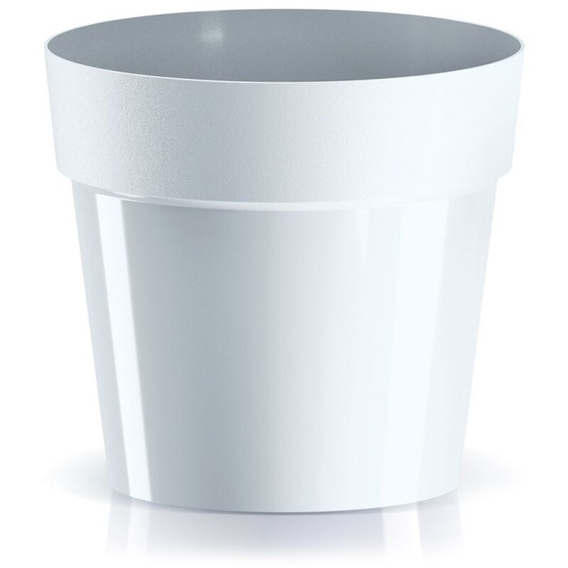 Prosperplast - Pot de fleurs cube basic, 124x124x114 mm - Blanc