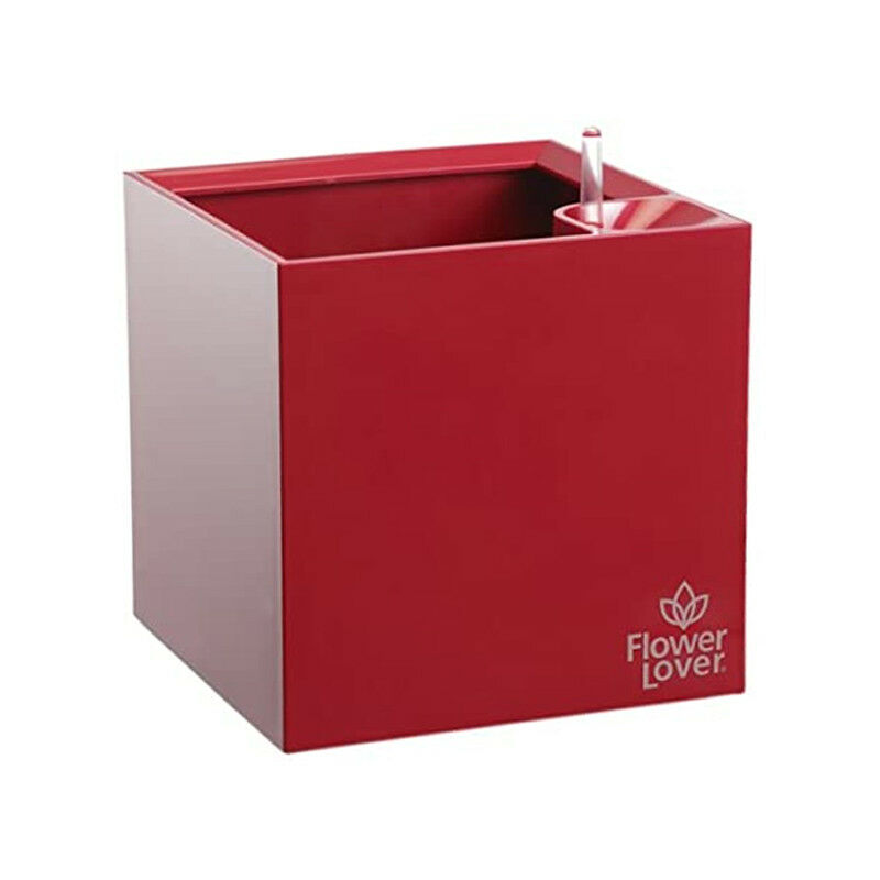 Flower Lover - Pot de fleurs - Cubico - Rouge élégant - 21x21x21cm