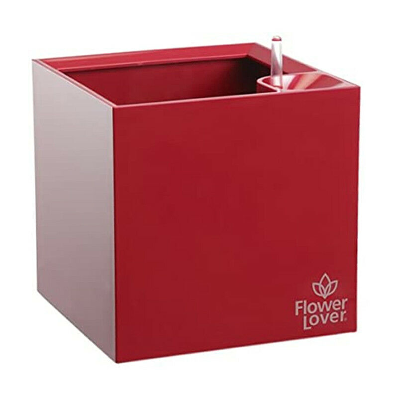 Pot de fleurs - Cubico - Rouge élégant - 27x27x27cm Flower Lover