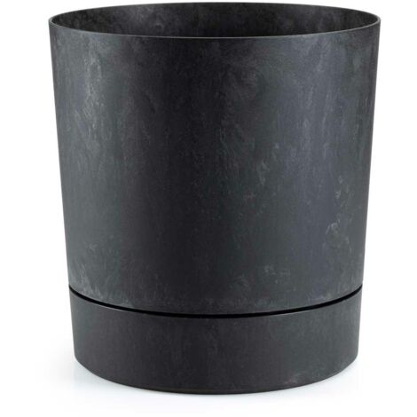Pot de fleurs d'azalée avec soucoupe à recycler