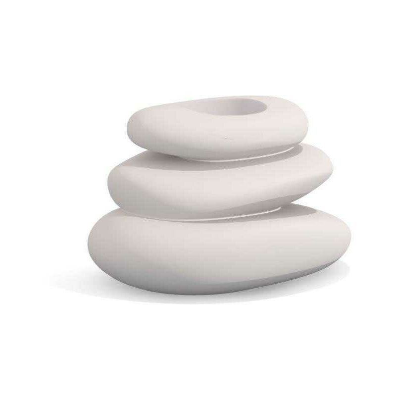 Vase Eden Blanc en Monacis Polymer - Cm 75X62X47 h