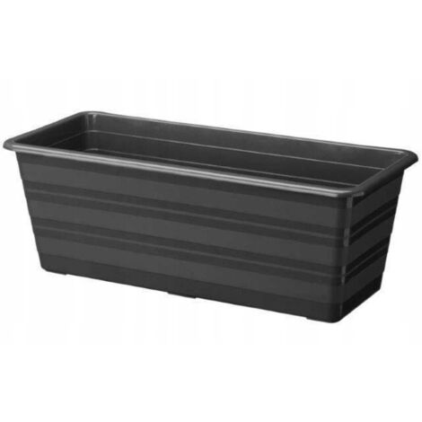 Pot de fleurs de balcon 40 cm boîte anthracite