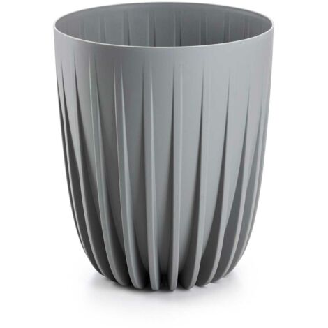 Pot de fleurs dénudé, gris, h36x30 cm
