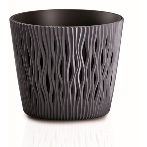Pot de Fleurs DSR130 - Anthracite - Design Moderne - Résistant Intérieur/Extérieur