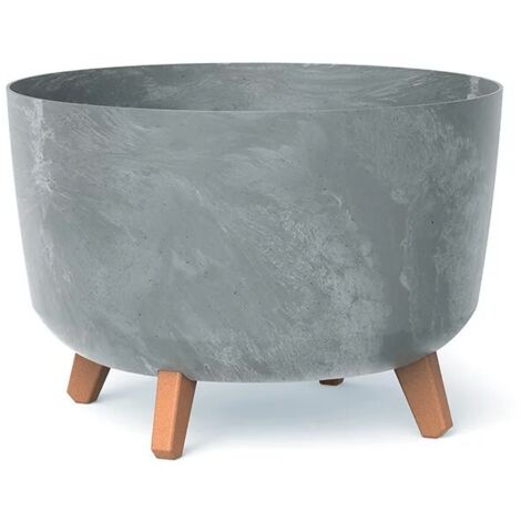 POT DE FLEURS EFFET BÉTON GRACIA - BÉTON 21,5 L - PP-DGRL400E