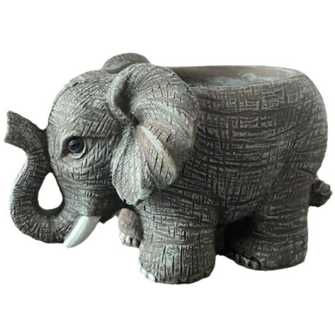 Pot de fleurs éléphant en terre cuite, en résine, idéal pour 2026