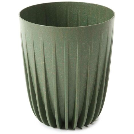 Pot de fleurs en bois écologique décapé vert 25 x h 30