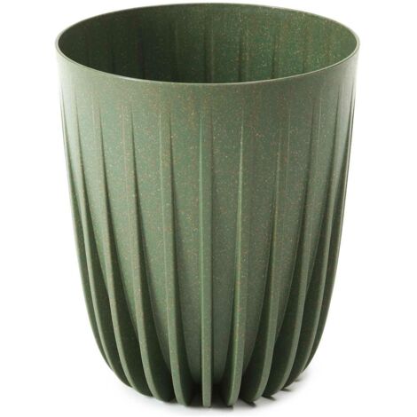 Pot de fleurs en bois écologique décapé vert 39 x h 46
