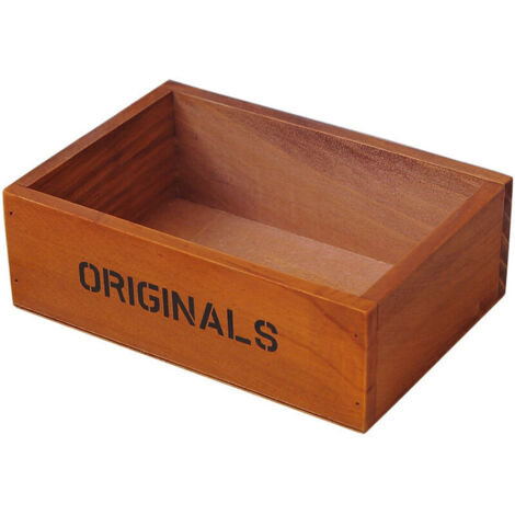 Pot de fleurs en bois massif pour plantes grasses - Mi, peut contenir clés, vernis à ongles, rouge à lèvres, etc. - Boîte rectangulaire en bois - Boîte de rangement pour plantes et objets de décoratio