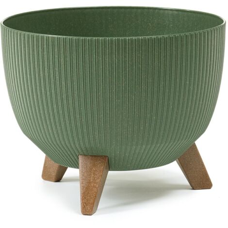 Pot de fleurs en bois Rosa linea ECO vert