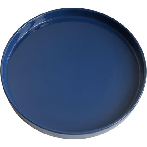 Pot de fleurs en céramique bleu de 31 cm de diamètre extérieur, adapté aux bacs à fleurs d'intérieur et d'extérieur, 1 pièce