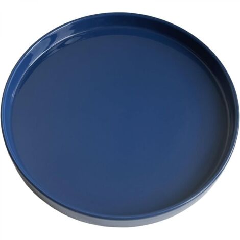 Pot de fleurs en céramique bleu de 31 cm de diamètre extérieur, adapté aux bacs à fleurs d'intérieur et d'extérieur, 1 pièce