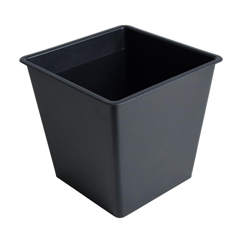 Pot de fleurs en matière synthétique 26 x 26 x 24 cm noir