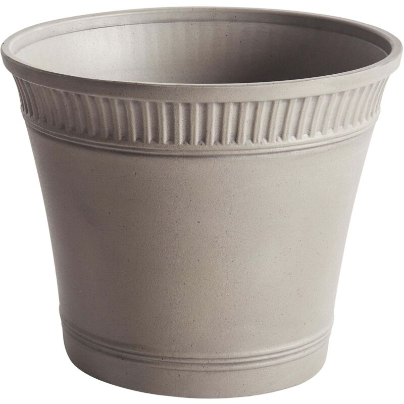 Pot de Fleurs en Mélange de Polyrésine 44 cm Intérieur Extérieur Mat Gris Cistus