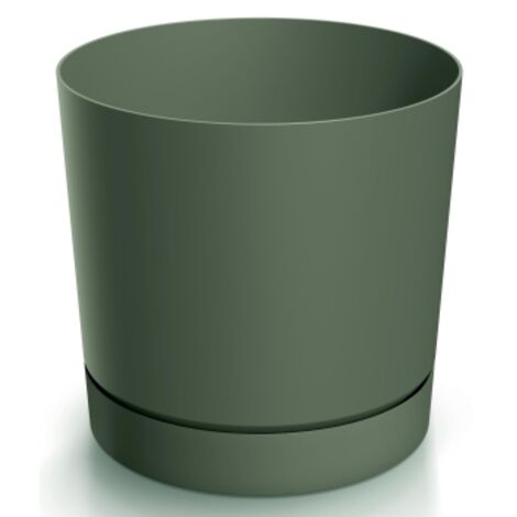 Pot de fleurs en pin vert avec soucoupe 19,9 cm Tubo