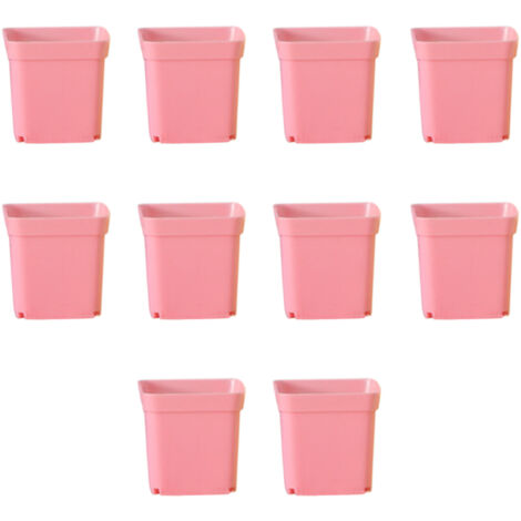 Pot de Fleurs en Plastique PP Pot Carré Multicolore 2x2x1.7 Inch avec Trou d'Évacuation 10 Pots pour Plantes D'intérieur et Extérieur Décor Maison Bureau