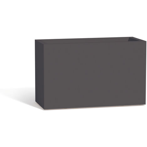 Pot de fleurs en polymère Monacis Flowerpot Anthracite - L80xP35xH50 cm