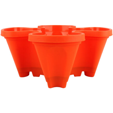 Pot de Fleurs en PP Biodegradable - 35x35x15cm - Stackable (6-7 niveaux) pour Jardinière Verticale Fruits/Légumes/Fleurs