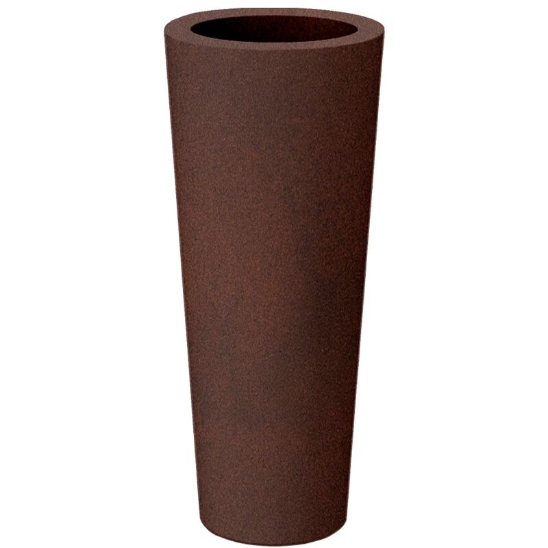 Ficus 80 Jardinière ronde et haute pour l'intérieur et l'extérieur Pour plantes et fleurs Très résistante aux intempéries. Fabriqué en polyéthylène