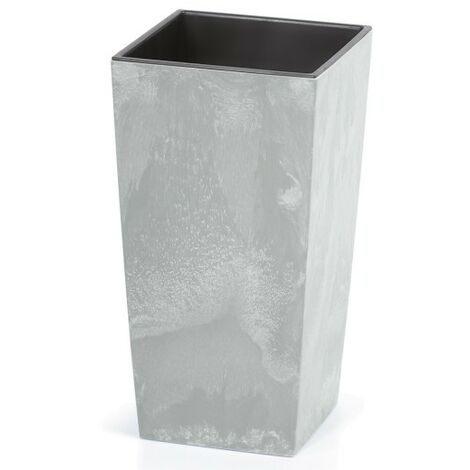 Pot de fleurs imitation béton clair 91 l 40 x 40 x 75