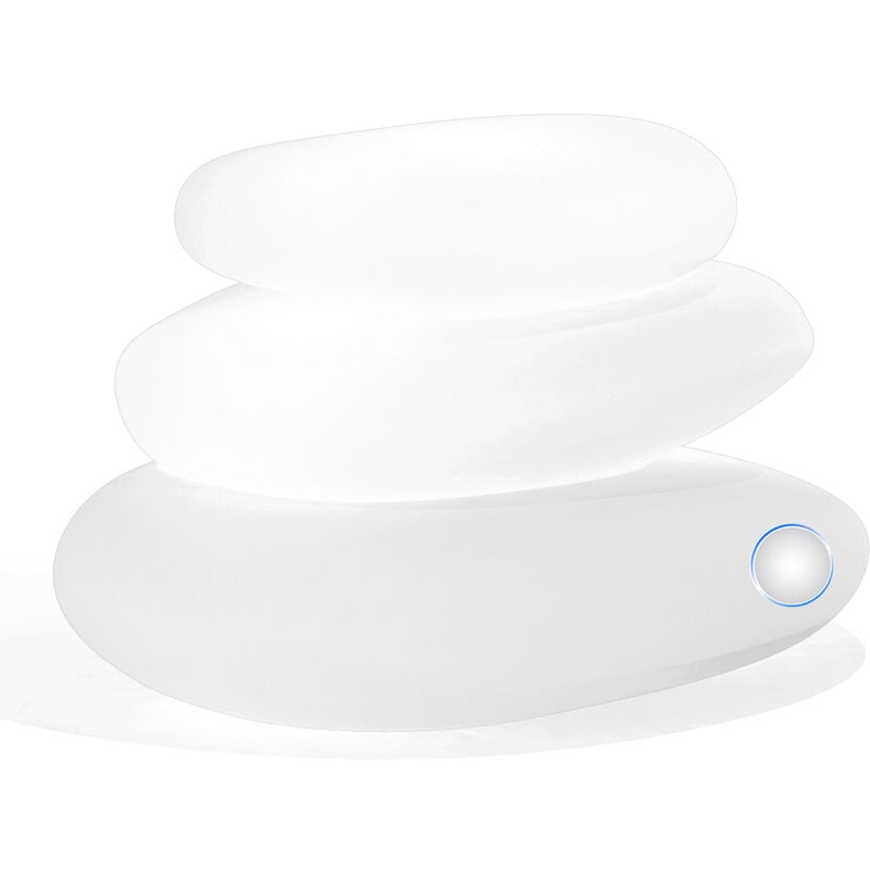 Idralite - Lampe à poser de jardin décoration lumineuse en résine 75X62X47 h mod. Eden Lumière Blanche