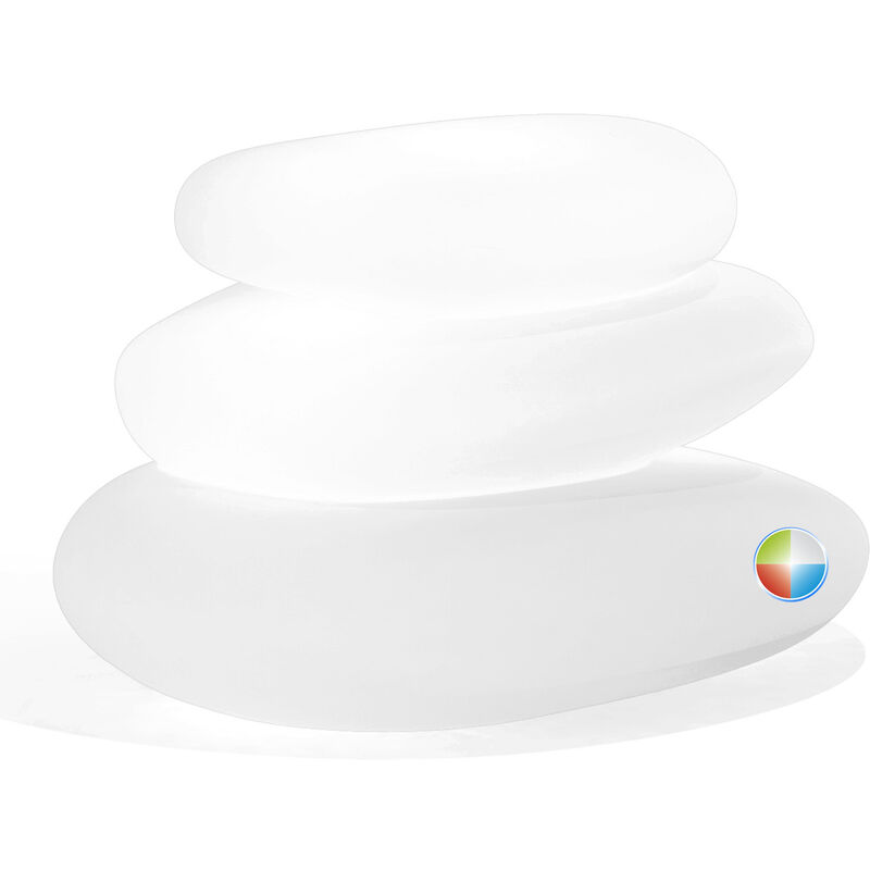 Idralite - Lampe à poser de jardin décoration lumineuse en résine 75X62X47 h mod. Eden led Multicolor avec Batterie