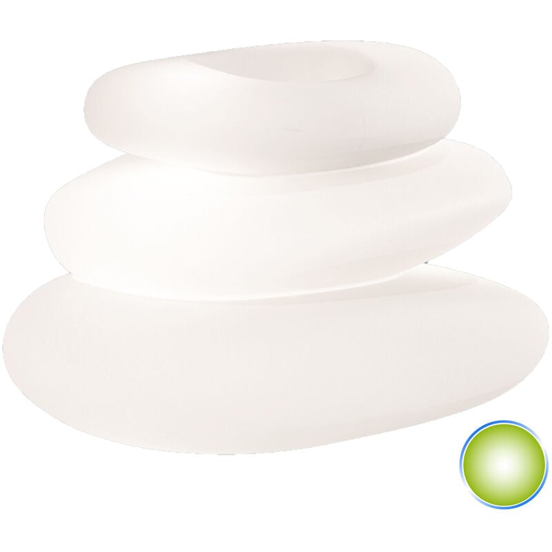 Idralite - Pot de fleurs lampe à poser de jardin en résine 75X62X47 h mod. Eden Pot Bright Lumière Verte