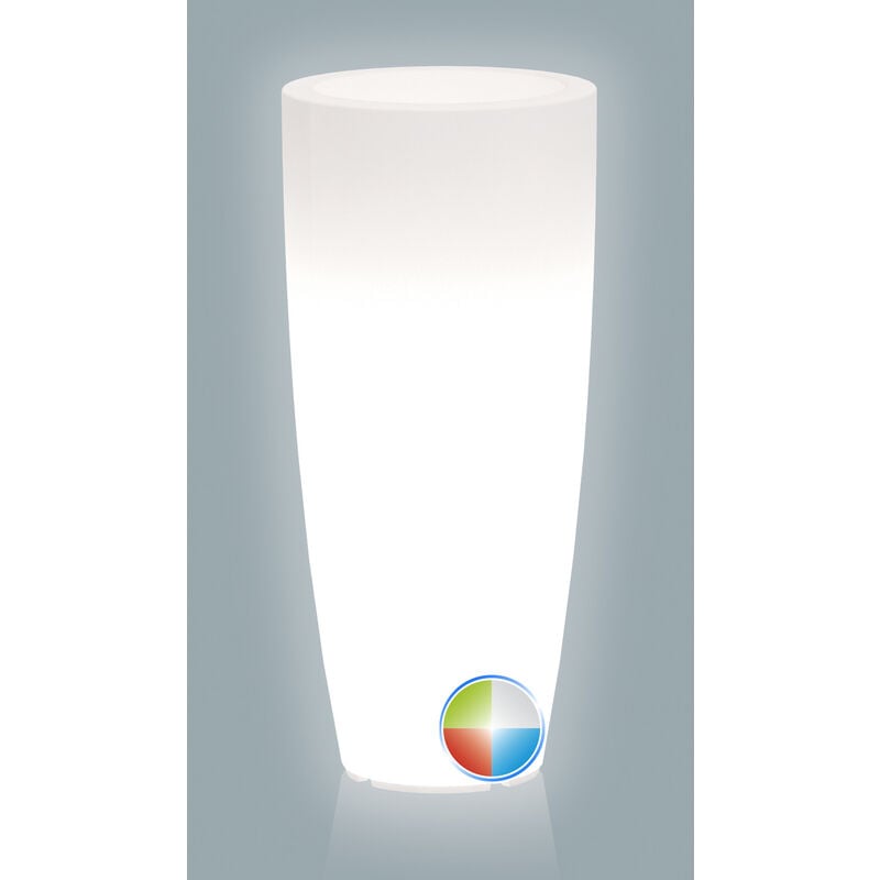 Monacis - Pot lumineux rond mod. Agave H70 avec led Multicolor avec Batterie